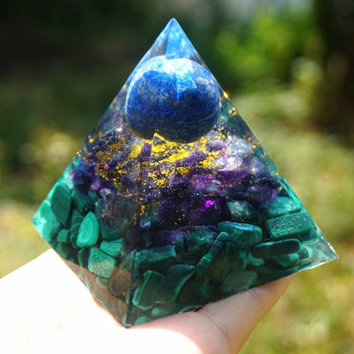 Lapis Lazuli Amethyst Malachite Pyramid