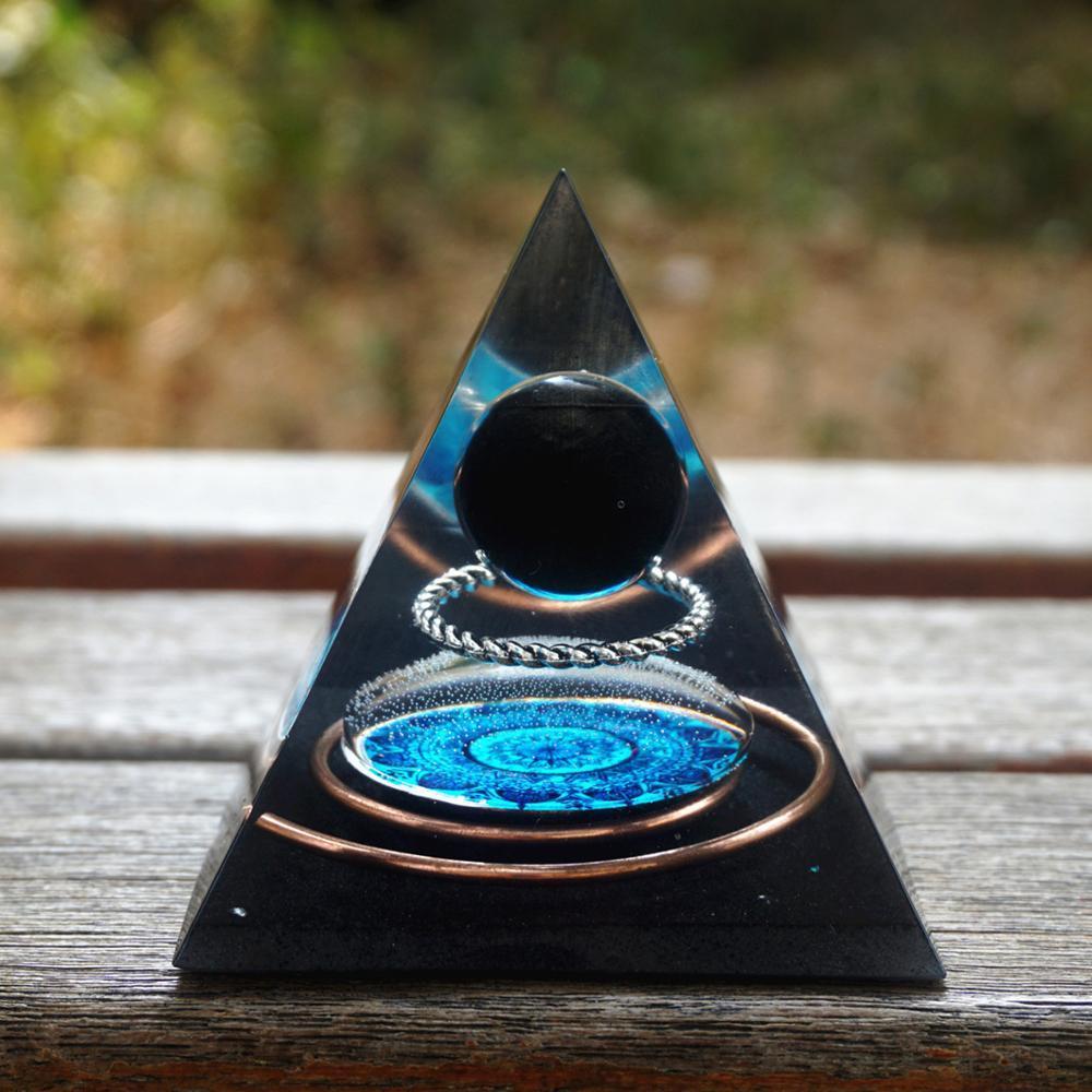 Orgonite Obsidian Energy Pyramid